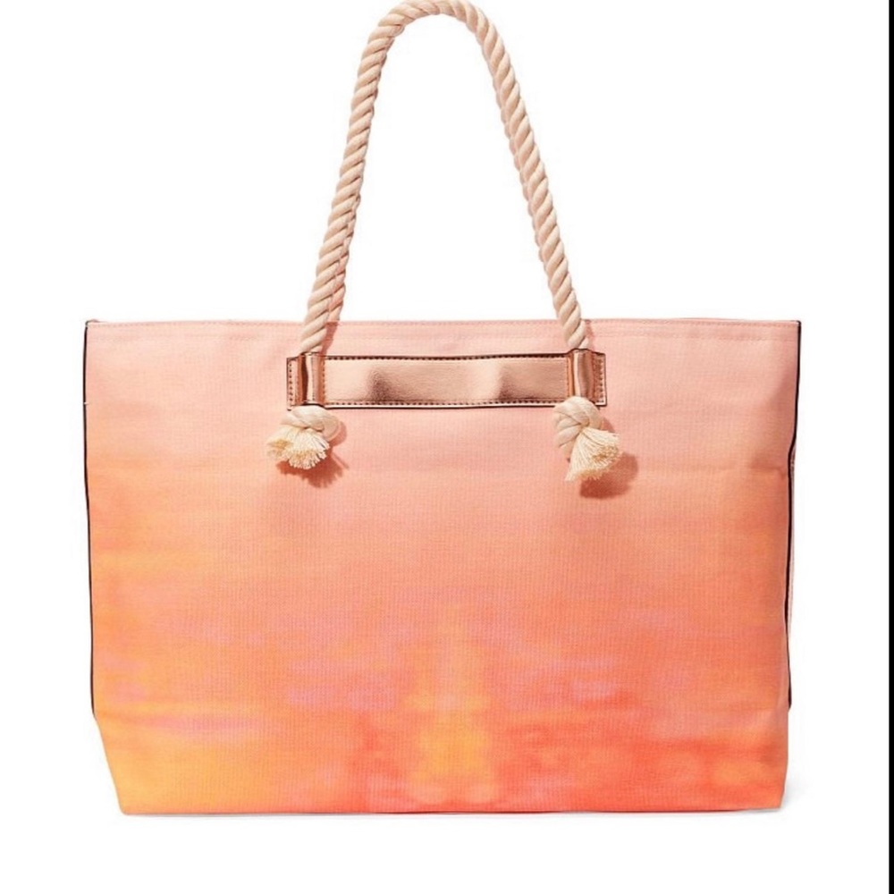 Victoria's Secret Bombshell Sundrenched Cotton Canvas Tote and beach tow… - Picture 13 of 14